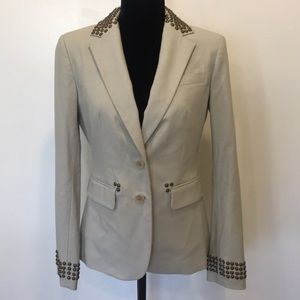 Beige blazer with stud details